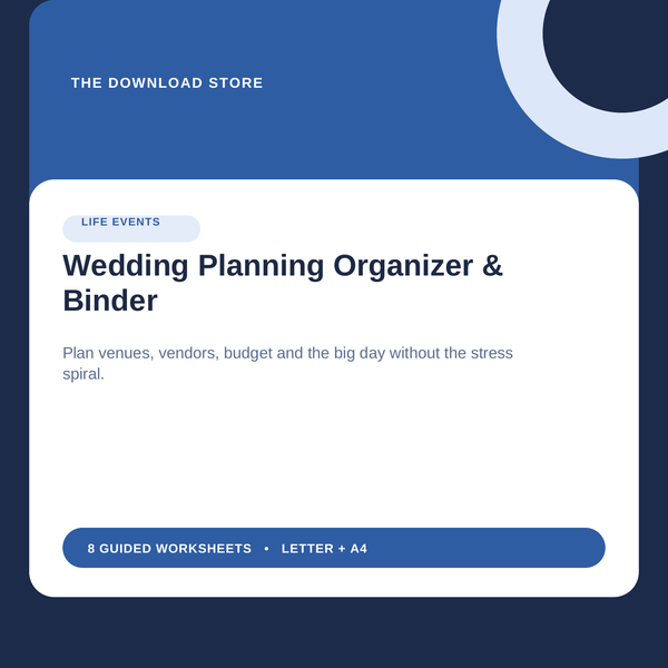 Wedding Planning Organizer and Binder printable cover